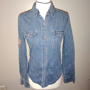 Harley-Davidson Light Blue Denim Button-Down Shirt